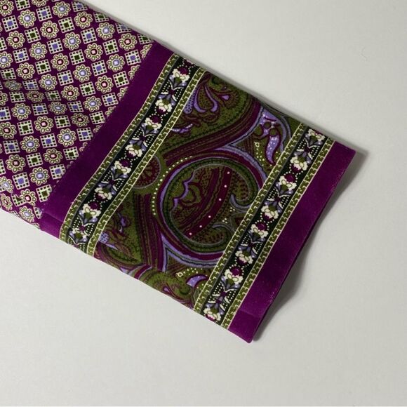 Isaac Mizrahi Purple Paisley Printed Standing Collar Velvet Blazer Women's Small - Picture 3 of 16